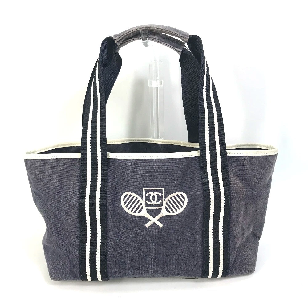 CHANEL sportssports tennis Bag Tote Bag Shoulder Bag Hand Bag Canvas  Navy/White | eBay