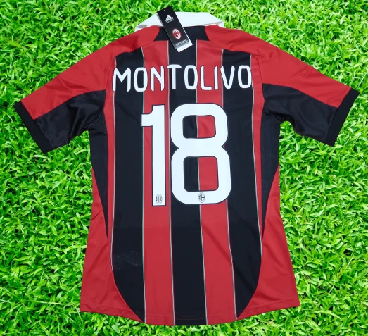 AC Milan No18 Montolivo Home Kid Soccer Club Jersey
