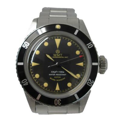 Walter Mitt Sea Diver Vintage Stahl Automatik Schwarz Bernstein Unisex Uhr