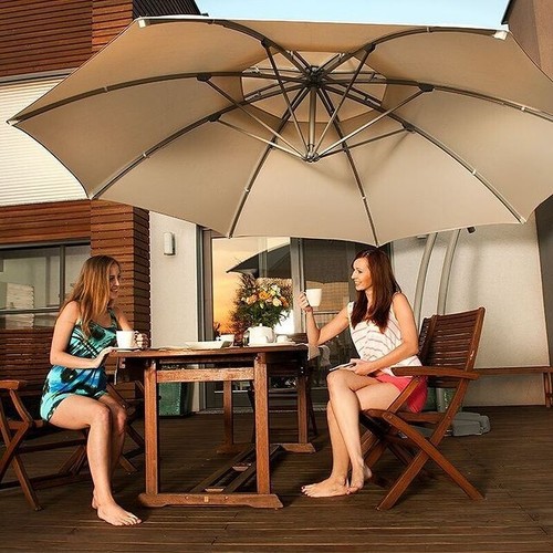 Ampelschirm 4m Sonnenschirm 4m Gartenschirm inkl. Ständer, Platten by Lukip ! - Bild 13 von 13