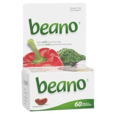 Beano Tablets -Take Beano To Help Digest Gas Causing Foods 30 Tablets Per Box*