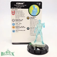 Heroclix X-Men: Rise and Fall set Iceman #033 Uncommon figure w/card!