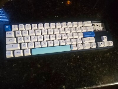 Neo70 Navy Blue Keyboard w/ Akko CS White on Blue Keycaps and TTC Tiger Switches