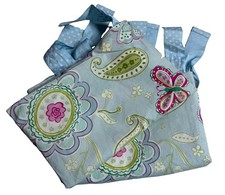Pottery Barn Kids Blue Multi Butterfly Samantha Standard Set Of 2 Shams Ribbon