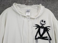 Disney Nightmare Before Christmas Hoodie Mens Large Jack Skellington Patches