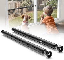 Adjustable Sliding Door Window Security Bar Anti-Burglar 2 Pack