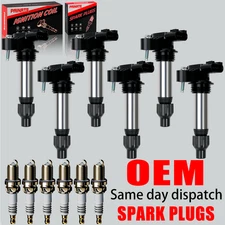 6X OEM Ignition Coil & 6X Iridium Spark Plug For Cadillac GMC Chevy Buick UF569