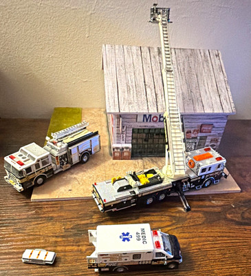 Code 3  Chiefs Edition Vehicle Lot: Ladder Truck, Fire Engine & Medic Ambulance