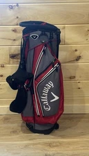 Callaway Golf Stand Bag 7 Way Divider Red And Black Dual Strap 7 Pockets