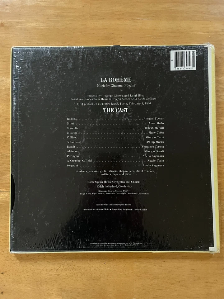 PUCCINI La Boheme LEINSDORF Rome Opera House RCA Stereo 2x LP Set SEALED MINT - Image 2 of 2