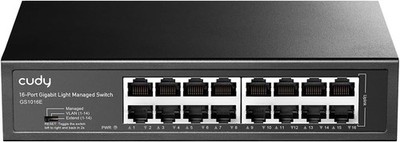 Cudy GS1016E 16 Port Light Smart Managed Gigabit Switch Plug & Play, stabil Meta