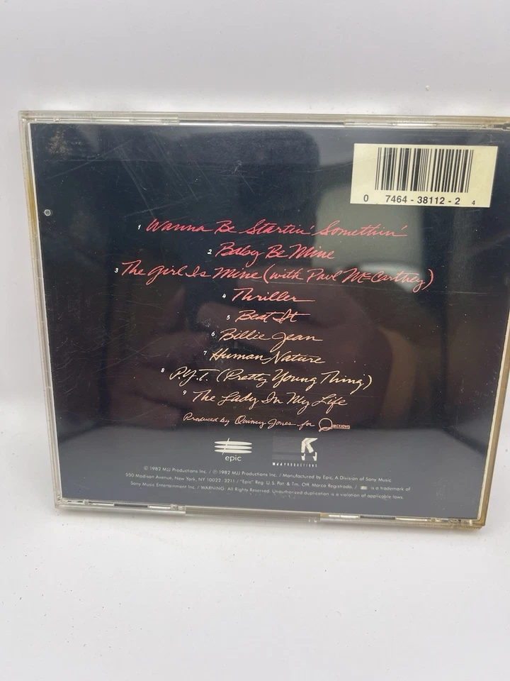 Michael Jackson - Thriller (CD, 1982, Epic Records) EK 38112 DADC Early Press Foto 2 de 3