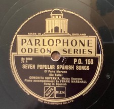 Conchita Supervia, Frank Marshall – 78 rpm Parlophone PO153/54/55: FALLA Seven