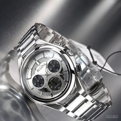 Bulova Curv Chronograph Herrenuhr 96A301 Weiß