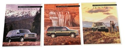 3x CHEVROLET Tahoe Suburban Tracker Prospekt Brochure Sammlung USA 1998 80