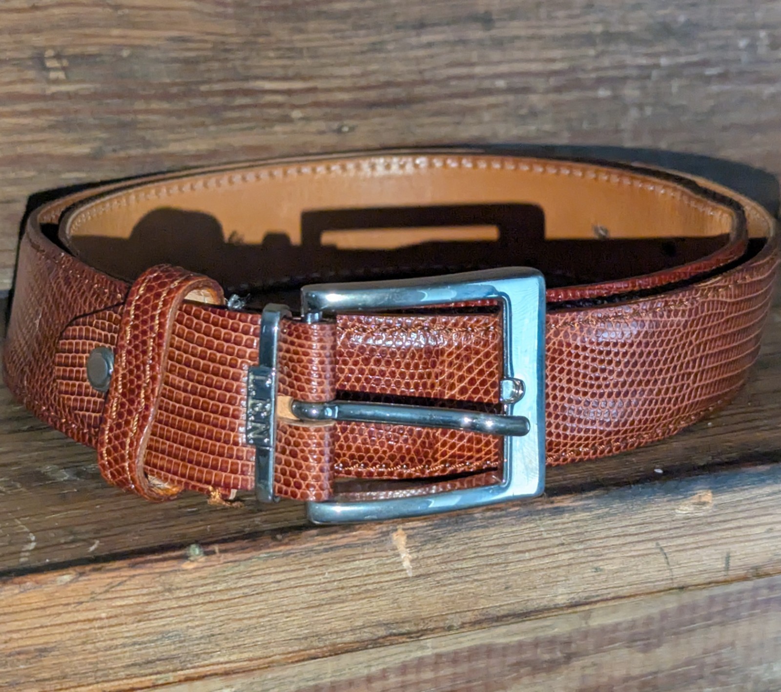 LEN Lifestyle Brown JAVA / Ring LIZARD Leather Sz… - image 6