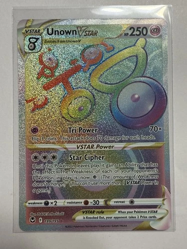 Unown VSTAR (Secret) 199/195 Swsh12: Sword & Shield - Silver Tempest Holo