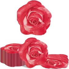40 Red Roses Napkins 2-Ply Disposable Paper 31X31Cm Roses Birthday Weddings, Tea