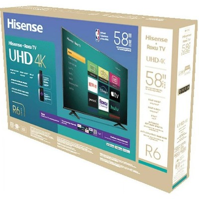 Hisense 58R6E3 58'' 4K UHD Roku Smart TV   HDR LED LCD, R6 Series
