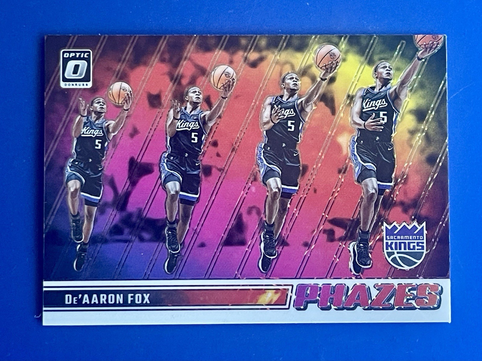 De'Aaron Fox Card 2023-24 Donruss Optic Phazes (Case Hit) #5 Sacramento Kings