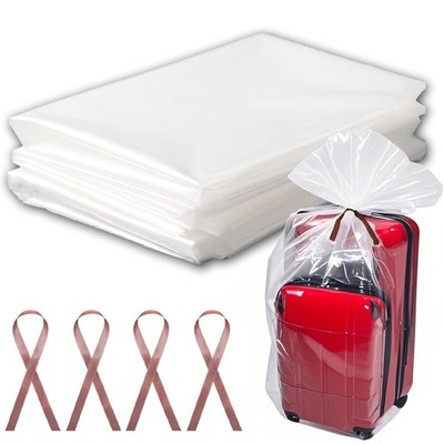 4 bolsas de plástico grandes transparentes, 40'' x 60'', a prueba de polvo.