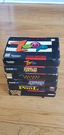 Super Nintendo SNES 9 Game Lot with Boxes Manuals & Inserts Zoop Jeopardy Pool!
