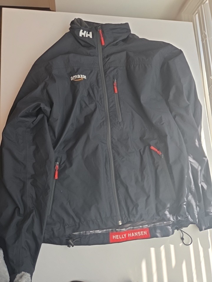 Helly-Hansen Mens Crew Midlayer 2.0 Waterproof Jacket - Large - RARE AMAZON Logo