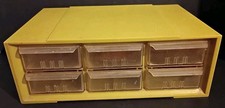 Vintage AKRO-MILS Plastic 9 7/8" x 6 1/4" x 3 1/2" 6 Drawers Storage Cabinet