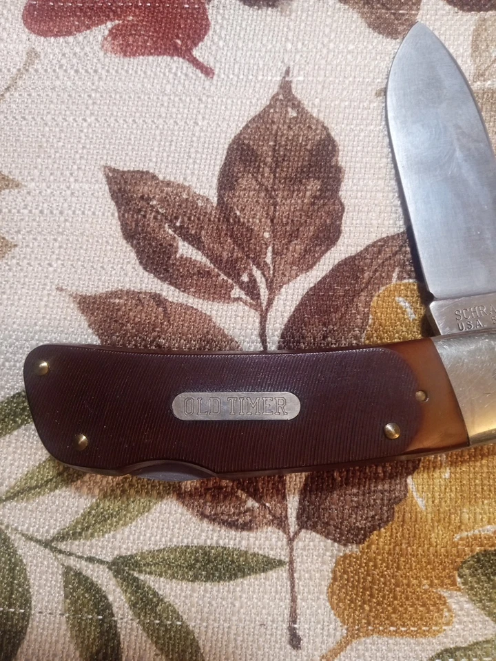 Schrade USA 51OT 旧计时器口袋锁回折叠刀 3 3/8 英寸刀片二手状况完好!!!! — 第 4/4 张图片