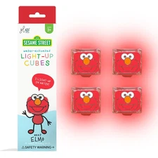 Glo Pals x Sesame Street Water-Activated Light-Up Cubes for Sensory Play (Elmo -