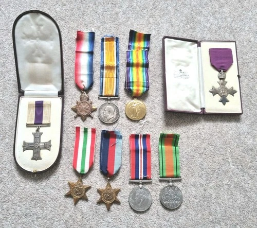 Unique WWI & WW2 Military Cross Medal group to Lieut George Logan Wilson MC, MBE