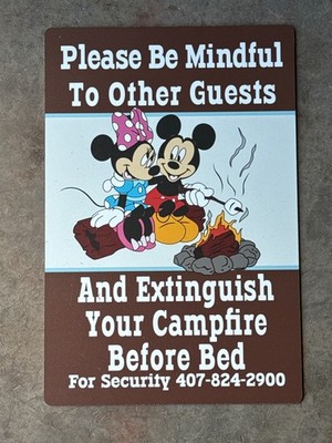 Walt Disney Wold Resort Fort Wilderness Camp Grounds prop sign
