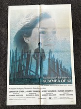 SUMMER OF 42 MOVIE POSTER VG JENNIFER O'NEIL 1971