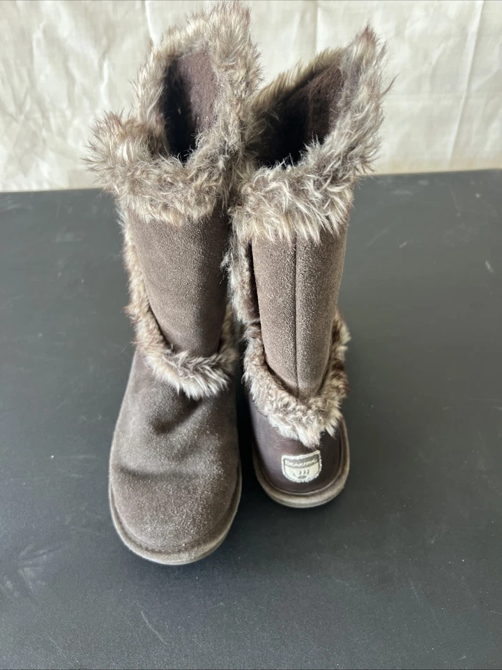 BearPaw Mujer Talla 10 U S Nuevo Terri Vaca Gamuza Marrón Botas Cálidas Forro de Lana  Foto 4 de 4