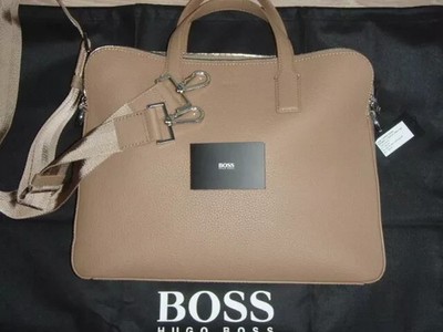 HUGO BOSS Crosstown Messenger Tasche Bag Beige FULL SET NEU NP 499  Akten Tasche