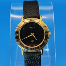 Vintage 1992 Gucci 3001L Swiss 25mm Women's Quartz Watch Lizard Strap Restored