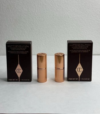 2pcs Charlotte Tilbury Matte Revolution Long Lasting Lipstick .03oz /1.1g NWB