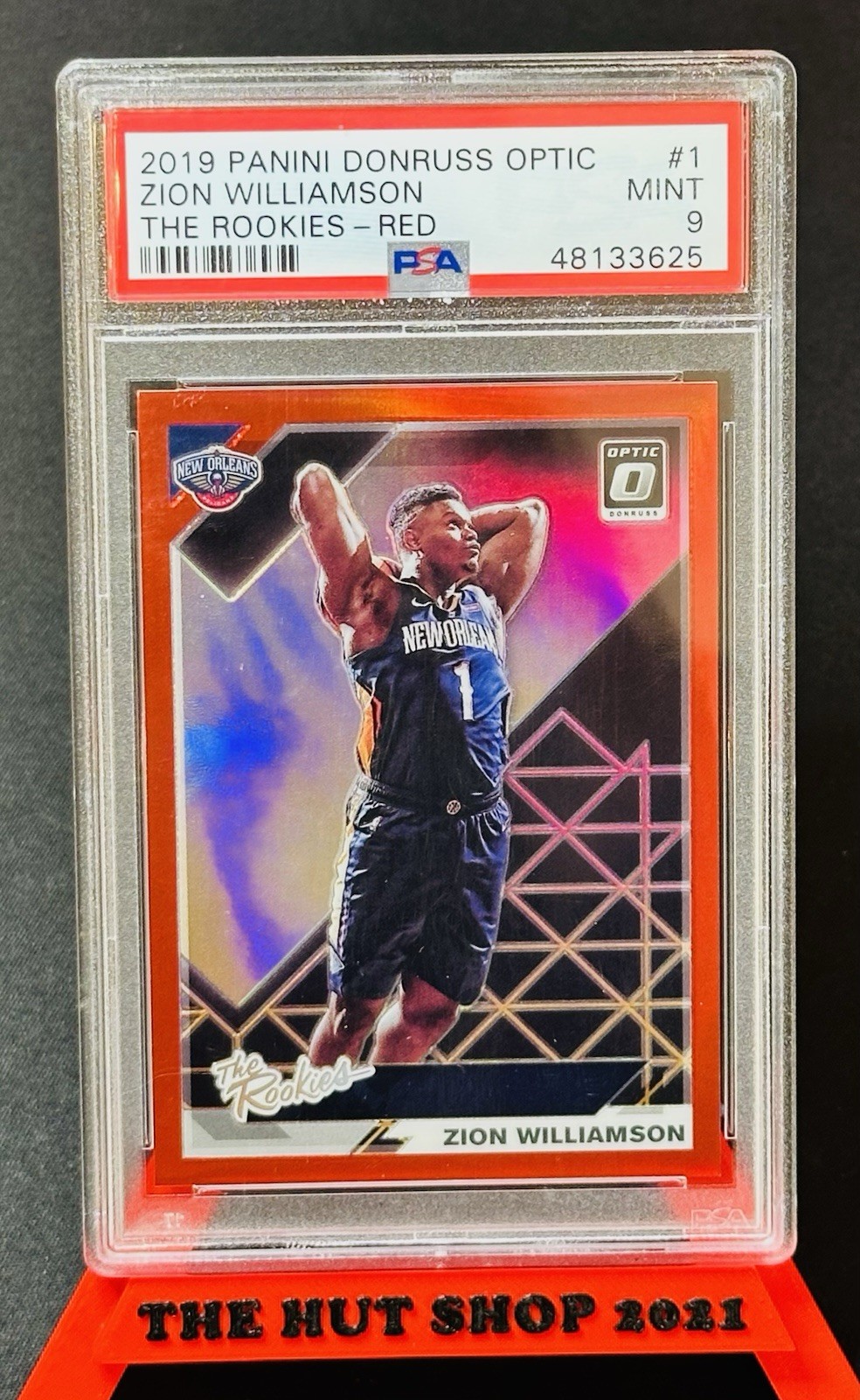Zion Williamson 2019-20 Panini Donruss Optic The Rookies Red Prizm /99 PSA 9 #1