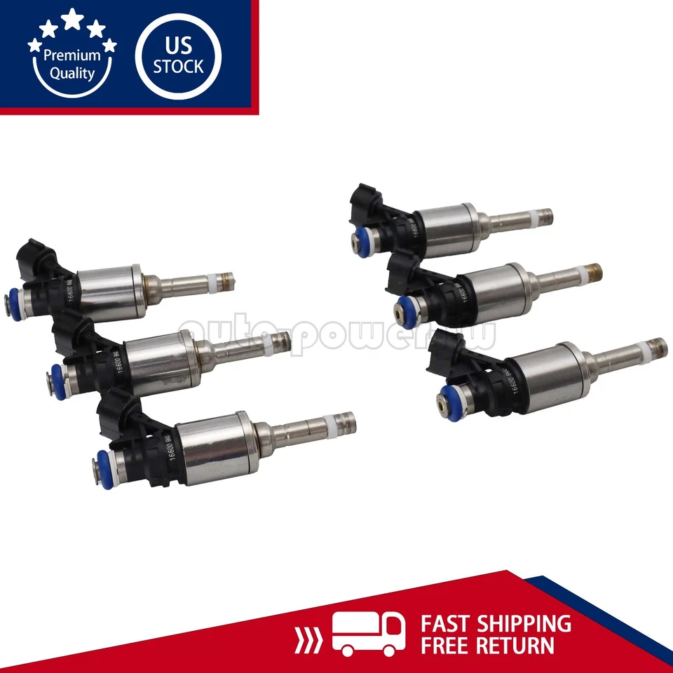6x Fuel Injector Fits For INFINITI QX60 2017-2019 Nissan Pathfinder 16600-6KA0A - Изображение 4 из 4