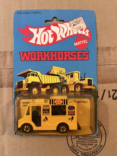 Vintage 1979 Hot Wheels Workhorses Good Humor Truck White
