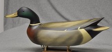 AWESOME SEAN SUTTON SWIMMING MALLARD DUCK DECOY ORIGINAL PAINT EXC. CONDITION