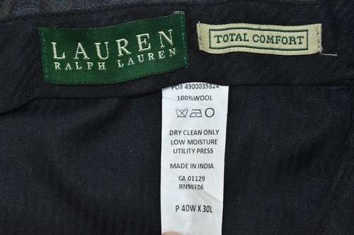 Lauren Ralph Lauren Total Comfort Men's Pants Size 40 X 30 Gray Wool -Flaws- - Picture 7 of 13