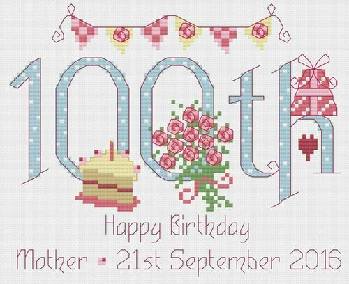 Nia Counted Cross Stitch - 100th Birthday