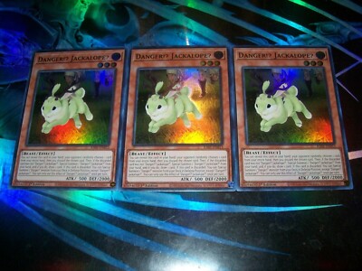 3x Danger!? Jackalope? 1st Edition Super Rare RA01-EN013 Yu-Gi-Oh!