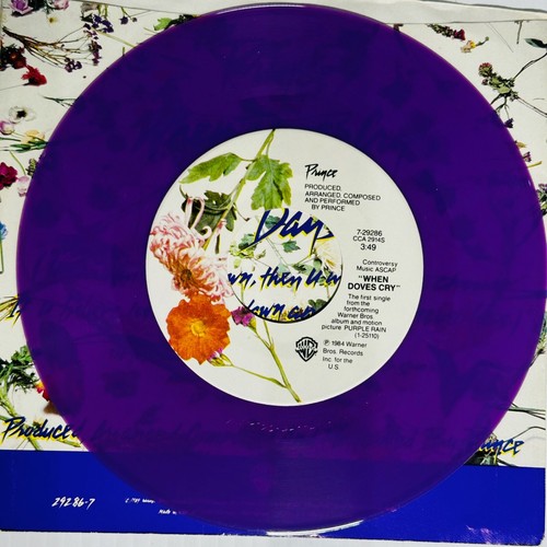 Prince Revolution Purple Rain And When Doves Cry Set Of 2 Vinyl Records Singles - Picture 19 of 24