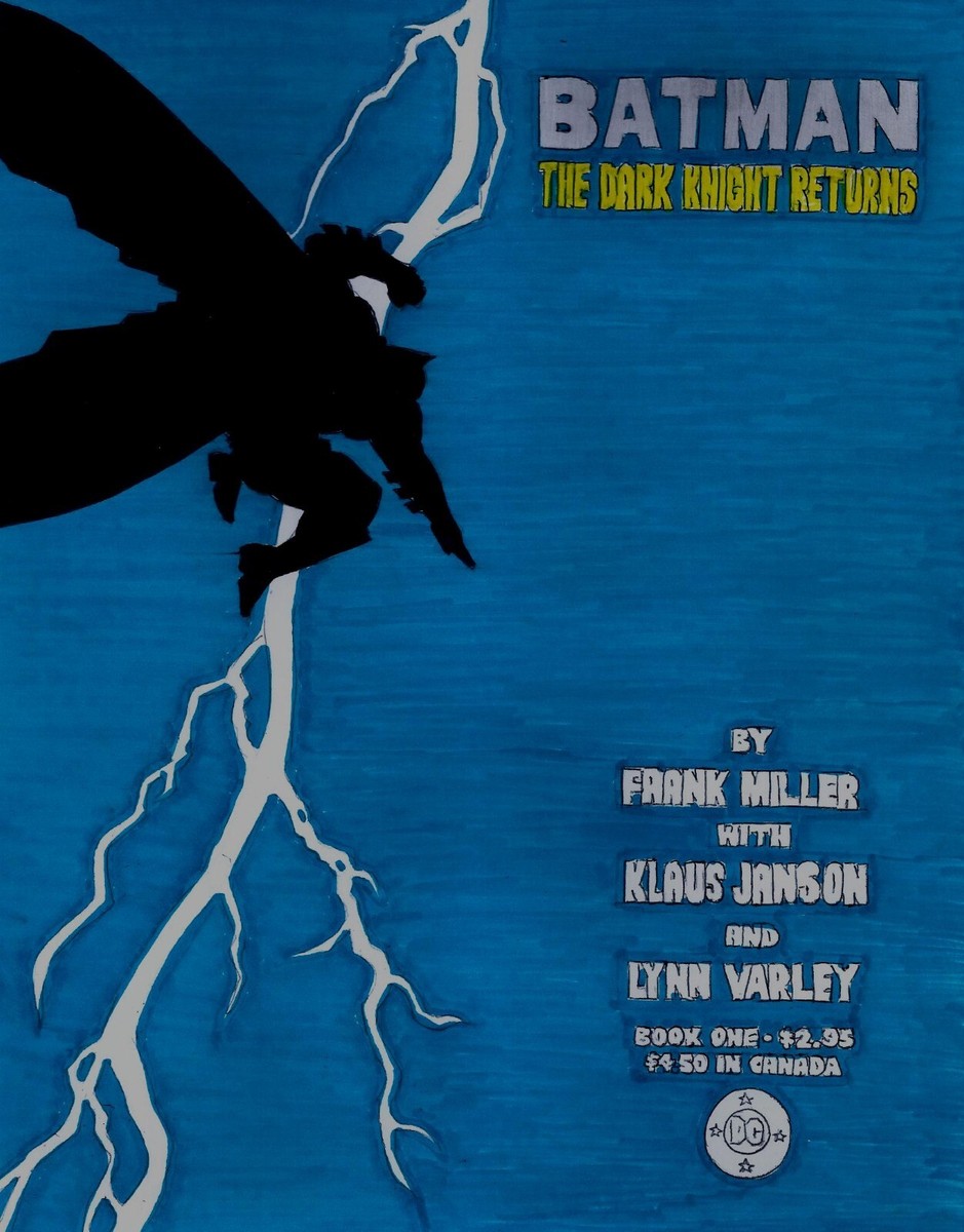 BATMAN THE DARK KNIGHT RETURNS # 1 COVER RECREATION ORIGINAL COMIC