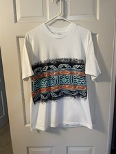 Vintage Jantzen Surfer T Shirt Made in USA Single Stitch Size M/L Double Sided