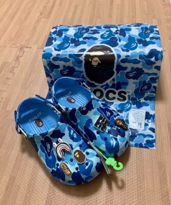 BAPE® X CROCS - CLOG BLUE 24cm A BATHING APE x Crocs Classic Clog - Blue – mStore.Kh