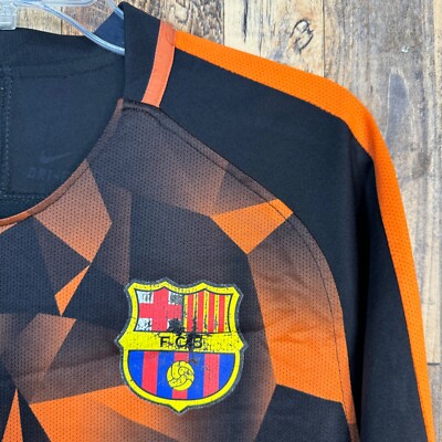 FC Barcelona Training Orange Soccer Jersey Nike Men's Size M | eBay