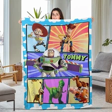 Personalized Toy Story Blanket,Toy Story Custom Name Quilt,Disney Toy Story Birt